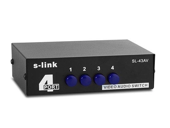 SLİNK VİDEO AUDİO SWİTCH 4 PORT 