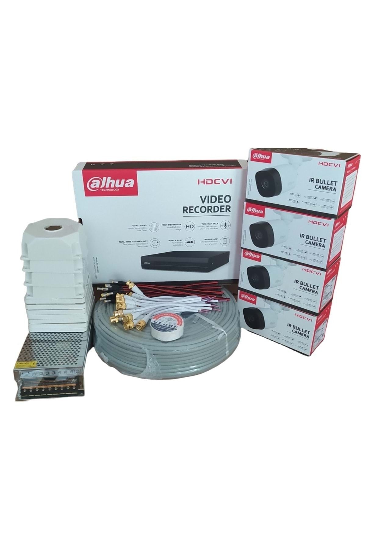 Dahua 4 Kanallı 4 Adet Güvenlik Kamera Seti