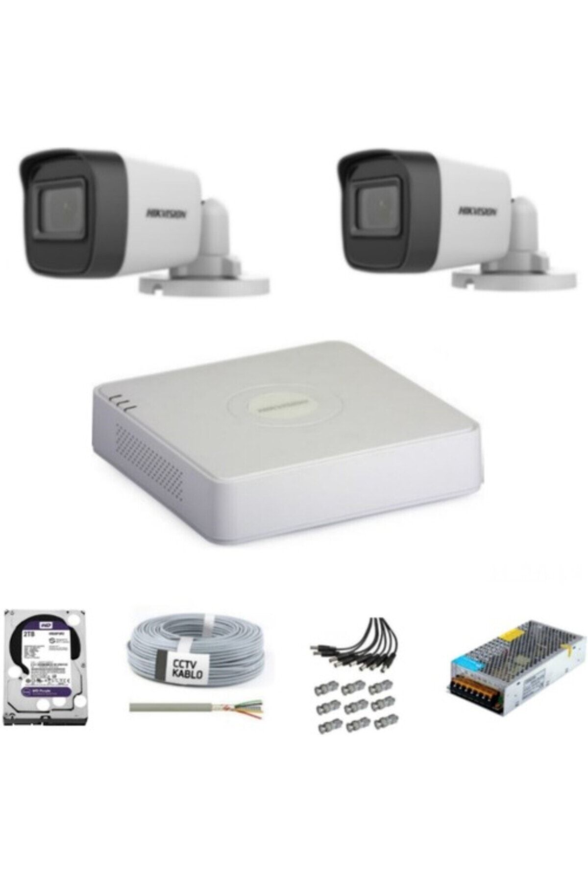 Haıkon 2 Kameralı Güvenlik Kamera Hazır Set