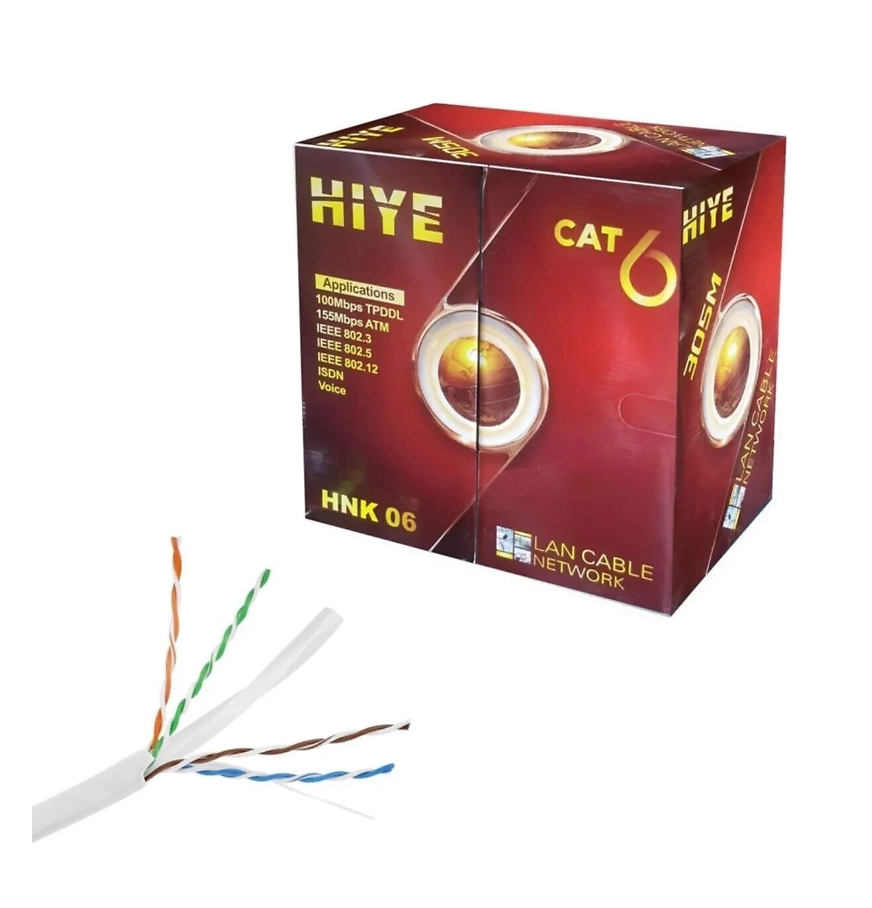 Cat6 Kablo 24awg 305mt Hiye 