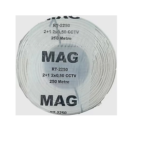Mag RT-2250 2+1 2x0.50 Folyolu Lüks 250M Cctv Kamera Kablosu - 250 m
